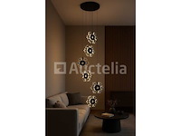 Led pendellicht – model b074/6 – 3000k – warm wit – zilver - afbeelding 3 van  4