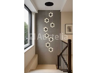 Led pendellicht – model b074/8 – 3000k – warm wit – zilver - afbeelding 2 van  2