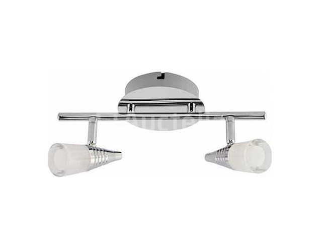 Led plafondlamp - 2 spots - di03 - 2 x 5w - zilver (x8) - afbeelding 1 van  4