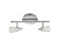 Led plafondlamp - 2 spots - di03 - 2 x 5w - zilver (x8) - afbeelding 1 van  4