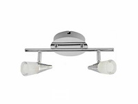 Led plafondlamp - 2 spots - di03 - 2 x 5w - zilver (x8) - afbeelding 5 van  5