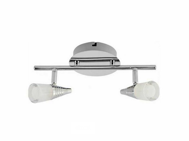 Led plafondlamp - 2 spots - di03 - 2 x 5w zilver (x4) - afbeelding 5 van  5