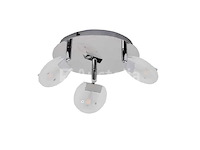 Led plafondlamp - 3 spots - hl7160l - 3 x 5w - zilver (x3) - afbeelding 2 van  4