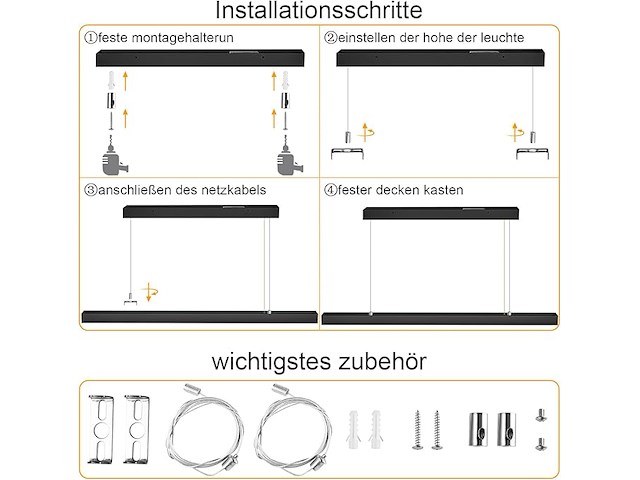 Led plafondlamp 107cm 36w 4000k - afbeelding 4 van  5