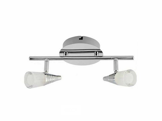 Led plafondlamp – 2 spots – di03 – 2 x 5w – zilver (x2) - afbeelding 5 van  5
