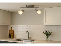 Led plafondlamp – 2 spots – di03 – 2 x 5w zilver (x4) - afbeelding 1 van  5