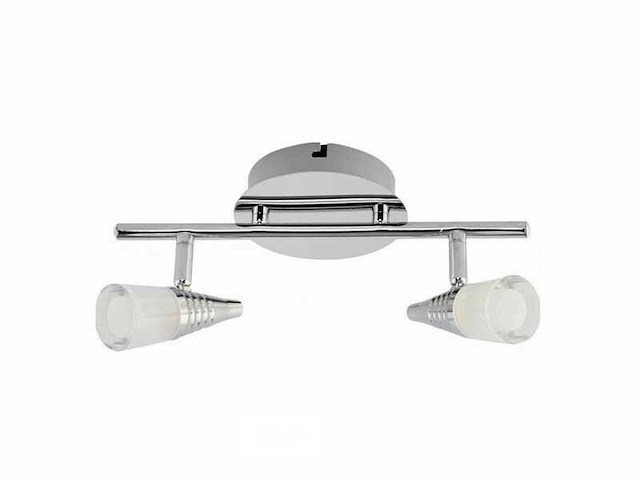 Led plafondlamp – 2 spots – di03 – 2 x 5w zilver (x4) - afbeelding 5 van  5
