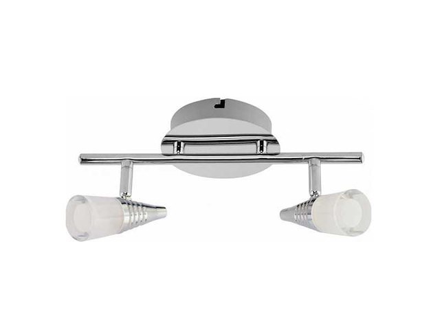 Led plafondlamp – 2 spots – di03 – 2 x 5w – zilver (x8) - afbeelding 3 van  3