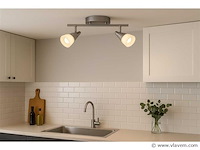 Led plafondlamp – 2 spots – di03 – 2 x 5w – zilver (x8) - afbeelding 1 van  4