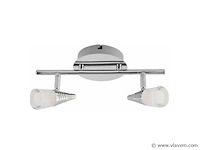 Led plafondlamp . 2 spots . di03 . 2 x 5w . zilver (x8) - afbeelding 4 van  4
