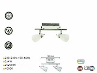 Led plafondlamp – 2 spots – hl7192l – 2 x 4w (x8) - afbeelding 5 van  5