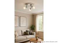 Led plafondlamp . 3 spots . di01 . 5w . zilver (x3) - afbeelding 2 van  4