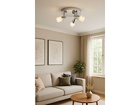 Led plafondlamp – 3 spots – di01 – 5w – zilver (x6) - afbeelding 2 van  4