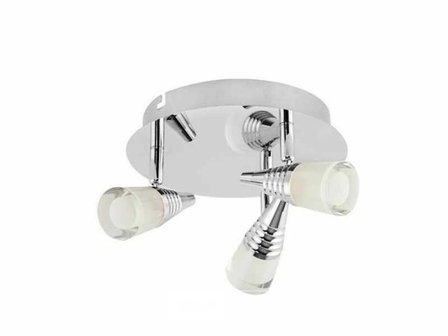 Led plafondlamp – 3 spots – di01 – 5w – zilver (x6) - afbeelding 5 van  5