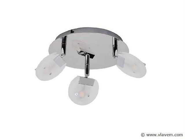 Led plafondlamp – 3 spots – hl7160l – 3 x 5w – zilver (x3) - afbeelding 4 van  4