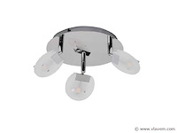 Led plafondlamp – 3 spots – hl7160l – 3 x 5w – zilver (x3) - afbeelding 4 van  4