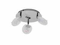 Led plafondlamp – 3 spots – hl7160l – max. 3 x 5w – zilver (x6) - afbeelding 5 van  5