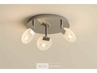 Led plafondlamp – 3 spots – hl7160l – max. 3 x 5w – zilver (x6) - afbeelding 3 van  5