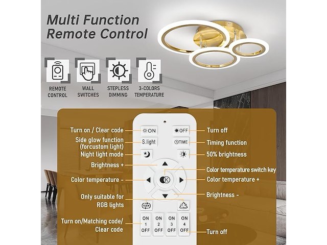 Led-plafondlamp, dimbaar, 35 w - afbeelding 4 van  5