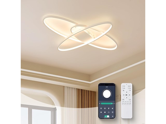 Led plafondlamp ellips wit - afbeelding 1 van  3