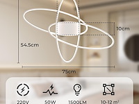 Led plafondlamp ellips wit - afbeelding 2 van  3