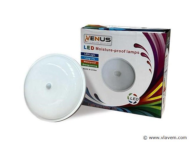 Led plafondlamp met sensor – rond – 20w – ip54 waterdicht (x8) - afbeelding 2 van  4