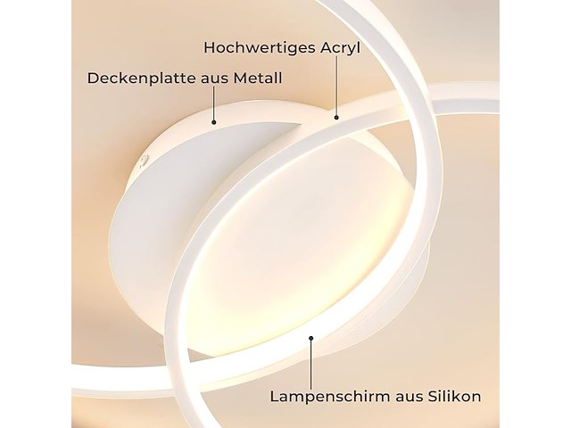 Led plafondlamp wit - afbeelding 3 van  5
