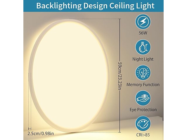 Led-plafondlamp - afbeelding 2 van  4