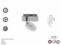 Led plafondspot - hl7161l - 5w - 4000k - neutraal wit - zilver (x4) - afbeelding 4 van  5