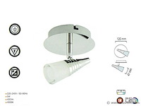 Led plafondspot . di02 . 5w . 4000k . neutraal wit . zilver (x4) - afbeelding 4 van  4