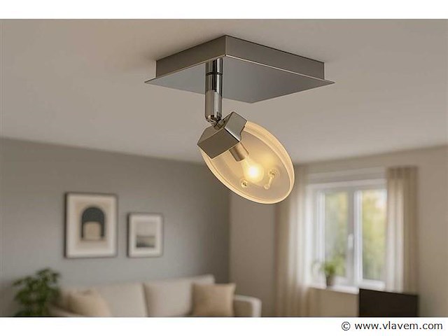 Led plafondspot – hl7161l – 5w – 4000k – neutraal wit – zilver (x4) - afbeelding 1 van  4