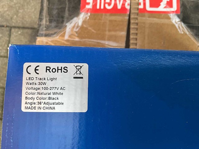 Led railspots 30w zwart | track lights | winkelverlichting | ongebruikt (10x) - afbeelding 3 van  3