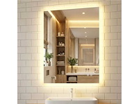 Led rechthoekige badkamerspiegel 80 x 60 cm - afbeelding 1 van  2