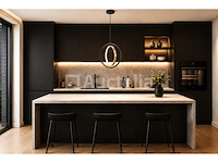 Led ring hanglamp 15w – 4000k neutraal wit - zwart/goud – ip20 – daxton-15 - afbeelding 1 van  5