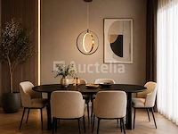 Led ring hanglamp 15w – 4000k neutraal wit - zwart/goud – ip20 – daxton-15 - afbeelding 2 van  5