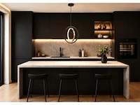Led ring hanglamp 15w – 4000k neutraal wit - zwart/goud – ip20 – daxton-15