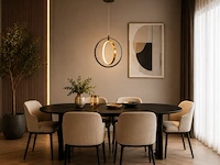 Led ring hanglamp 15w – 4000k neutraal wit - zwart/goud – ip20 – daxton-15 - afbeelding 4 van  6