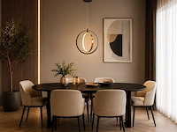 Led ring hanglamp 15w – 4000k neutraal wit - zwart/goud – ip20 – daxton-15 - afbeelding 3 van  5