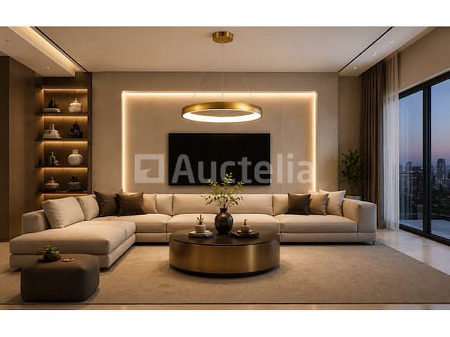 Led ring hanglamp 30w – 4000k neutraal wit - rose gold – ip20 – essence-30 - afbeelding 1 van  5