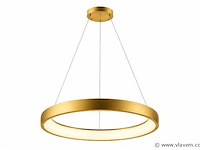 Led ring hanglamp 30w – 4000k neutraal wit - rose gold – ip20 – essence-30 - afbeelding 2 van  5