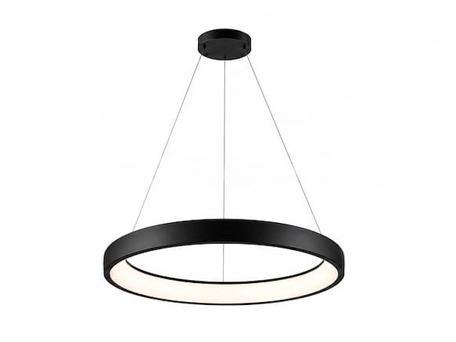 Led ring hanglamp 30w – 4000k neutraal wit - zwart – ip20 – essence-30 - afbeelding 4 van  5
