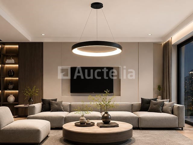 Led ring hanglamp 30w – 4000k neutraal wit - zwart – ip20 – essence-30 - afbeelding 2 van  5