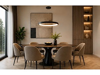 Led ring hanglamp 30w – 4000k neutraal wit - zwart – ip20 – essence-30 - afbeelding 2 van  2