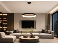 Led ring hanglamp 30w – 4000k neutraal wit - zwart – ip20 – essence-30