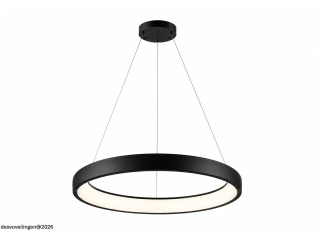 Led ring hanglamp 30w – 4000k neutraal wit - zwart – ip20 – essence-30 - afbeelding 3 van  6