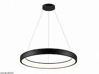 Led ring hanglamp 30w – 4000k neutraal wit - zwart – ip20 – essence-30 - afbeelding 3 van  6