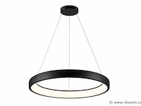 Led ring hanglamp 30w – 4000k neutraal wit - zwart – ip20 – essence-30 - afbeelding 2 van  5