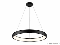Led ring hanglamp 30w – 4000k neutraal wit - zwart – ip20 – essence-30 - afbeelding 2 van  5