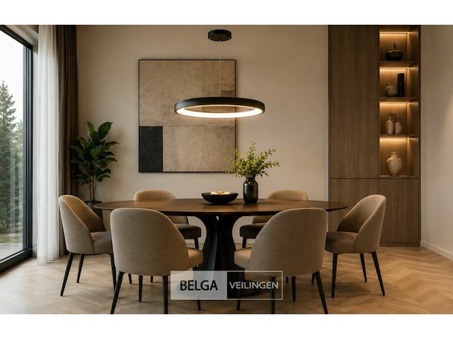 Led ring hanglamp 30w – 4000k neutraal wit - zwart – ip20 – essence-30 - afbeelding 4 van  6