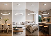 Led ring hanglamp 35w – 3cct dimbaar - wit – ip20 – harvey-35 3cct - afbeelding 2 van  4
